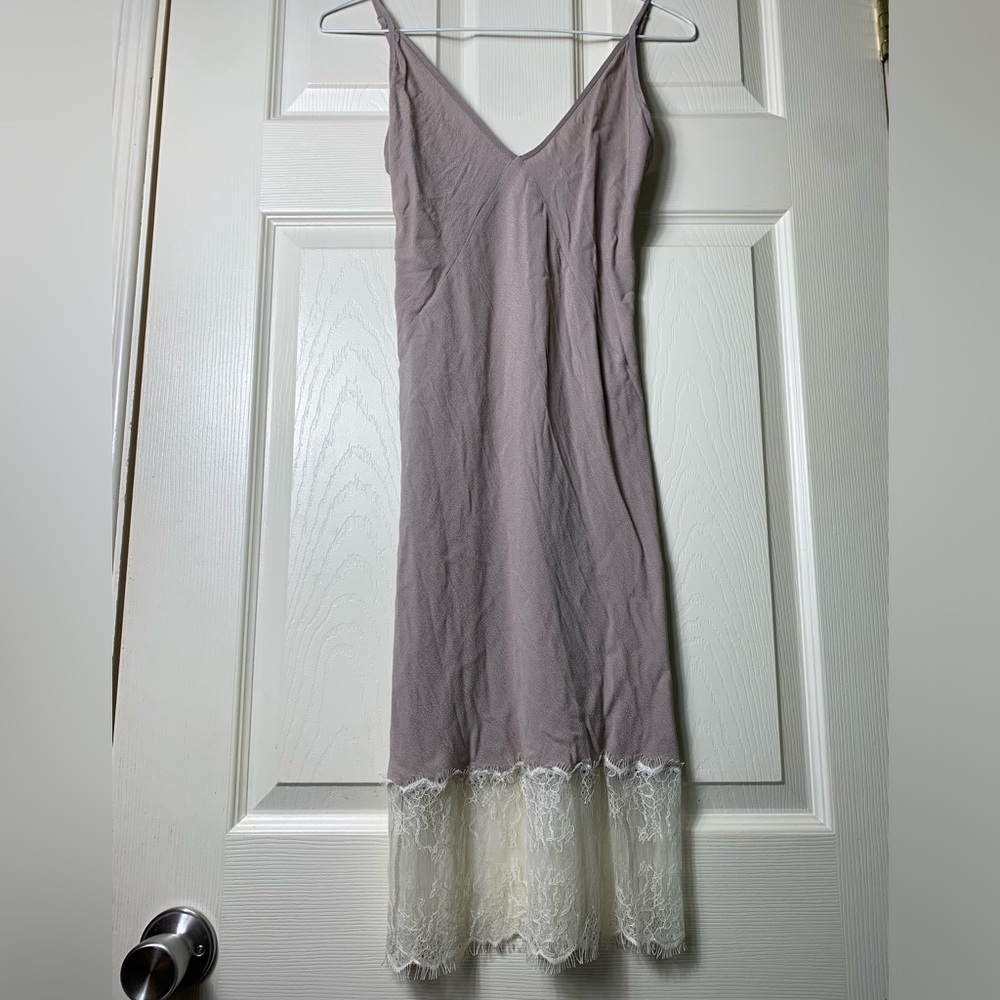 Wilfred | Crepe & Lace Cami Slip Dress - XS